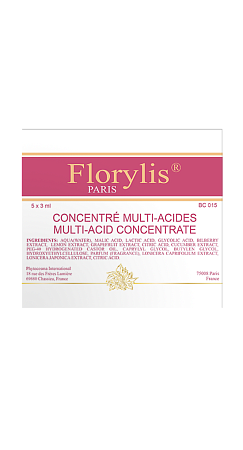 Мульти кислотная сыворотка-концентрат с фруктовыми кислотами, Florylis 5х3 мл